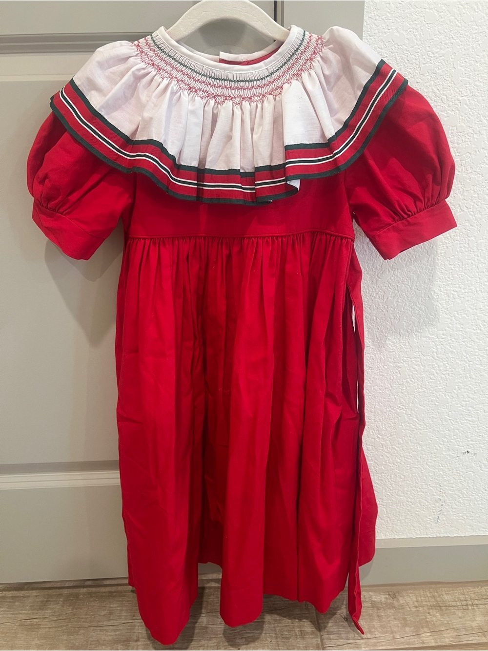 Monday’s Child Girls' Red Ruffled Collar Formal Dress